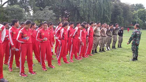 LATIHAN PERANGKAT UPACARA HUT 231 KOTA DENPASAR