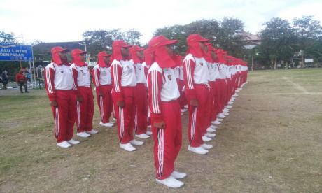 Latihan Calon Paskibraka Kota Denpasar tahun 2017 