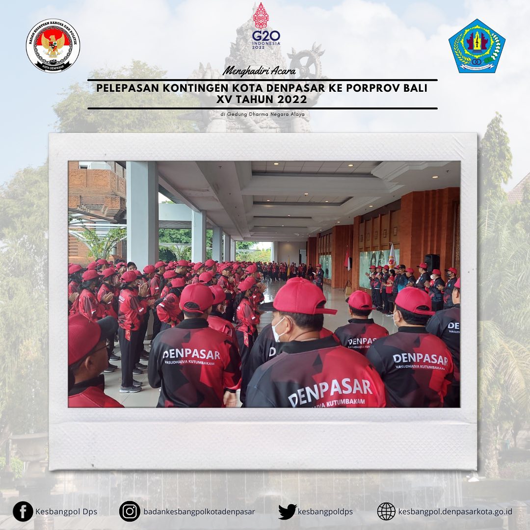  Pelepasan Kontingen Kota Denpasar ke PorProv Bali XV Tahun 2022